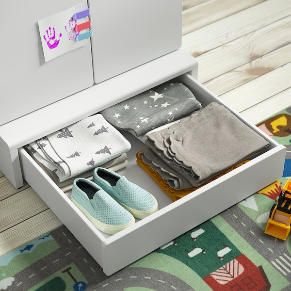 IKEA SMÅSTAD / UPPFÖRA 3-drawer chest, 23 5/8x25 5/8x29 7/8 in White / Gray, Ikea Ireland | 0617OSHYB