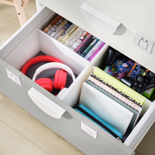 IKEA SMÅSTAD / UPPFÖRA 3-drawer chest, 23 5/8x25 5/8x29 7/8 in White / Gray, Ikea Ireland | 0617OSHYB