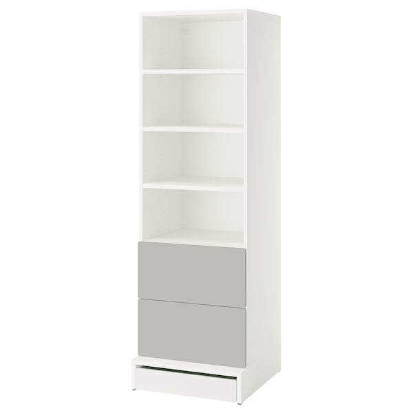 IKEA SMÅSTAD / UPPFÖRA bookcase, 23 5/8x25 5/8x77 1/8 in White Gray / With 2 Drawers, Ikea Ireland | 2490UOBLN