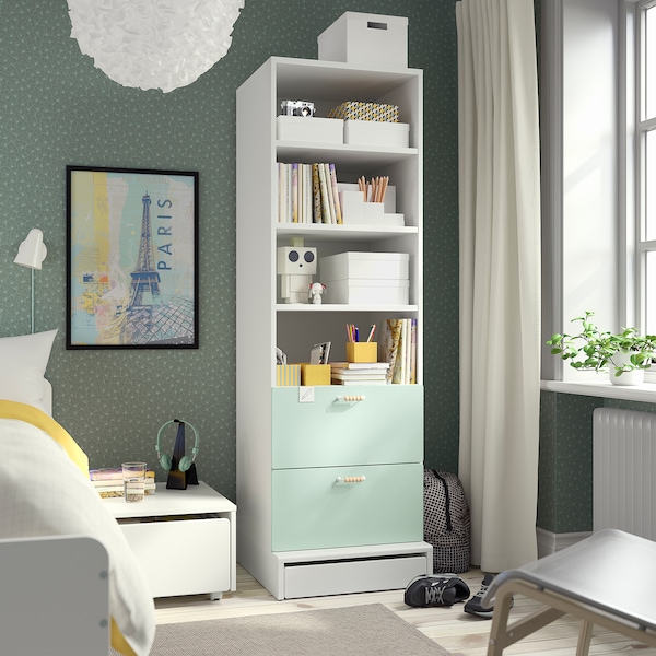 IKEA SMÅSTAD / UPPFÖRA bookcase, 23 5/8x25 5/8x77 1/8 in Green, Ikea Ireland | 8312BVHPN