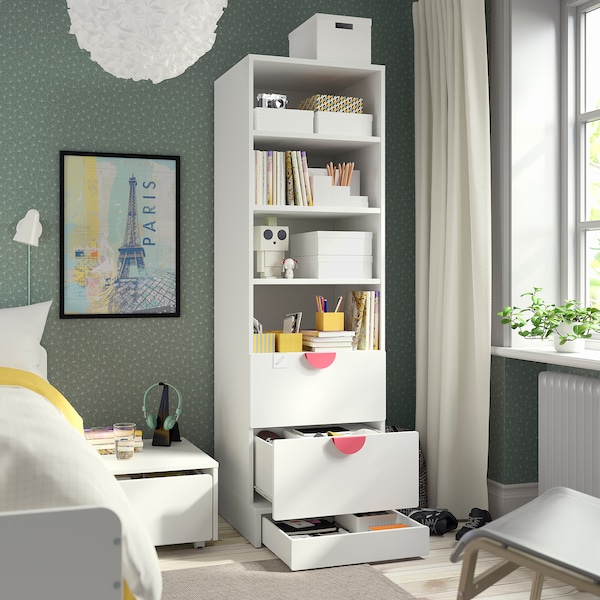IKEA SMÅSTAD / UPPFÖRA bookcase, 23 5/8x25 5/8x77 1/8 in Green, Ikea Ireland | 8312BVHPN