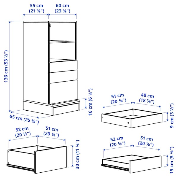 IKEA SMÅSTAD / UPPFÖRA bookcase, 23 5/8x25 5/8x53 1/2 in Blue, Ikea Ireland | 2876VNUMR