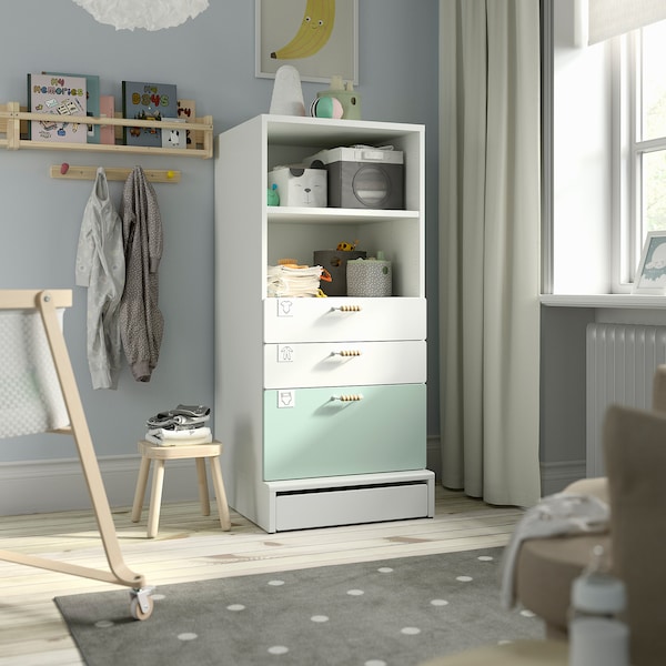 IKEA SMÅSTAD / UPPFÖRA bookcase, 23 5/8x25 5/8x53 1/2 in Green, Ikea Ireland | 5873XPFOZ