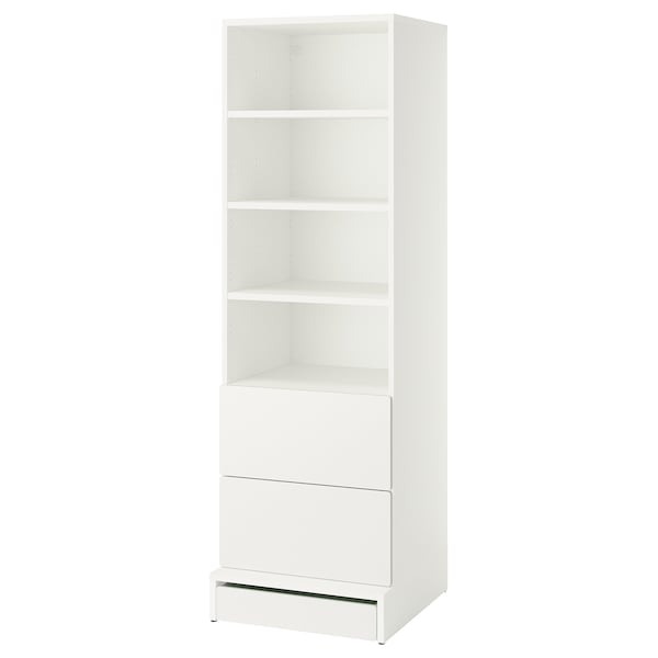 IKEA SMÅSTAD / UPPFÖRA bookcase, with 2 drawers, 23 5/8x25 5/8x77 1/8 in White, Ikea Ireland | 6347YGSAU
