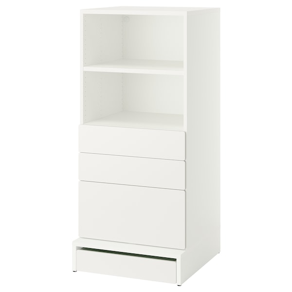 IKEA SMÅSTAD / UPPFÖRA bookcase, with 3 drawers, 23 5/8x25 5/8x53 1/2 in White, Ikea Ireland | 6180VPKOL
