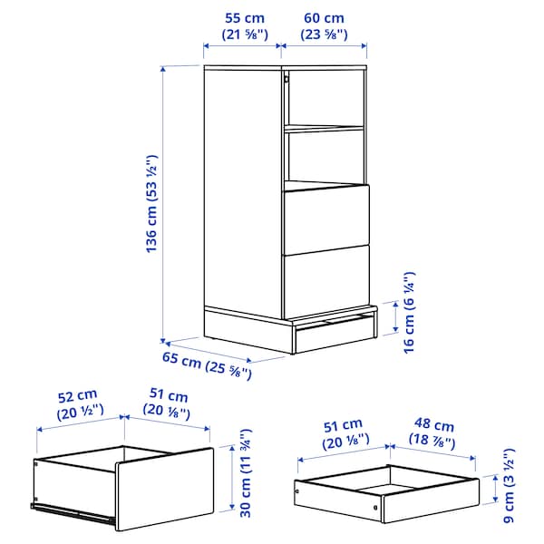 IKEA SMÅSTAD / UPPFÖRA bookcase, with frame/with 2 drawers, 23 5/8x25 5/8x53 1/2 in White, Ikea Ireland | 3709IETCA