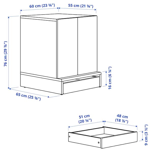 IKEA SMÅSTAD / UPPFÖRA cabinet, with 1 shelf, 23 5/8x25 5/8x29 7/8 in White, Ikea Ireland | 9824SXRCA