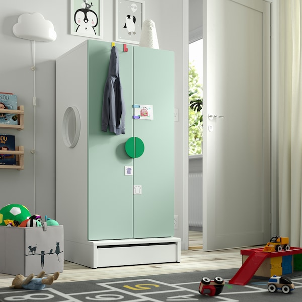 IKEA SMÅSTAD / UPPFÖRA wardrobe, 23 5/8x25 5/8x53 1/2 in Green, Ikea Ireland | 3791UFIMS