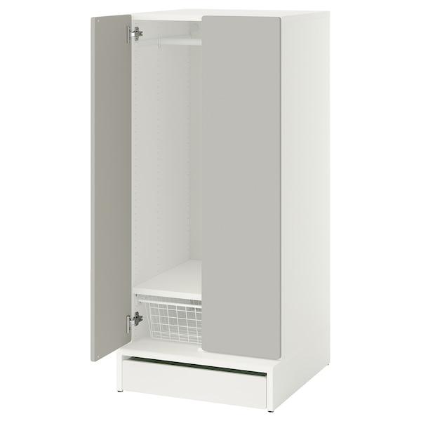 IKEA SMÅSTAD / UPPFÖRA wardrobe, 23 5/8x25 5/8x53 1/2 in White / Gray, Ikea Ireland | 7296RLYPH