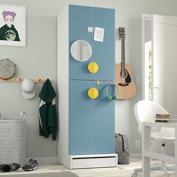 IKEA SMÅSTAD / UPPFÖRA wardrobe, 23 5/8x25 5/8x77 1/8 in Blue, Ikea Ireland | 3710VTRZO