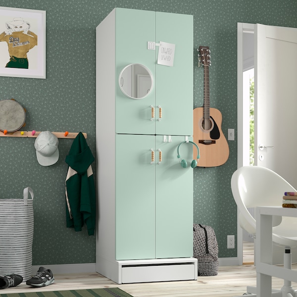 IKEA SMÅSTAD / UPPFÖRA wardrobe, 23 5/8x25 5/8x77 1/8 in Green, Ikea Ireland | 5869IVEYS