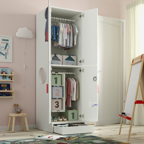 IKEA SMÅSTAD / UPPFÖRA wardrobe, 23 5/8x25 5/8x77 1/8 in Green, Ikea Ireland | 5869IVEYS