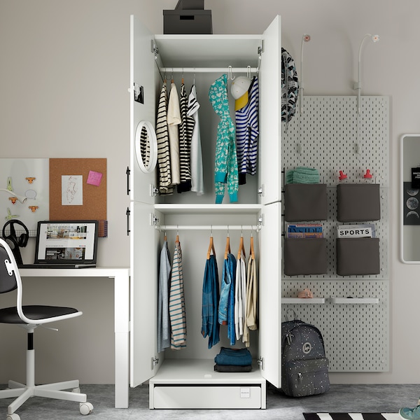IKEA SMÅSTAD / UPPFÖRA wardrobe, 23 5/8x25 5/8x77 1/8 in Green, Ikea Ireland | 5869IVEYS