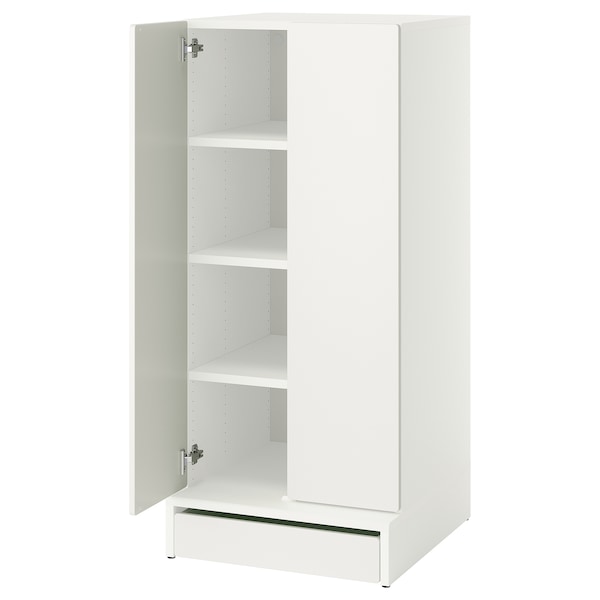 IKEA SMÅSTAD / UPPFÖRA wardrobe, with 3 shelves, 23 5/8x25 5/8x53 1/2 in White, Ikea Ireland | 1930IMHNQ