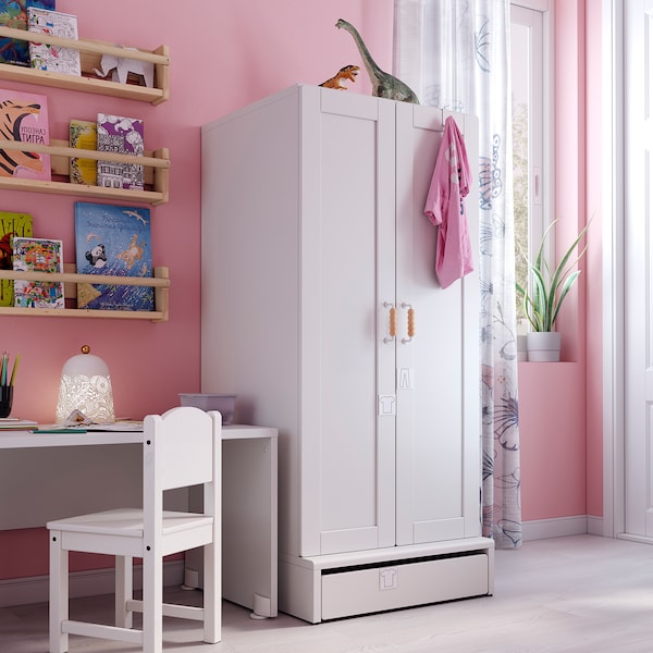 IKEA SMÅSTAD / UPPFÖRA wardrobe, with frame, 23 5/8x25 5/8x53 1/2 in White, Ikea Ireland | 4023UCWXS