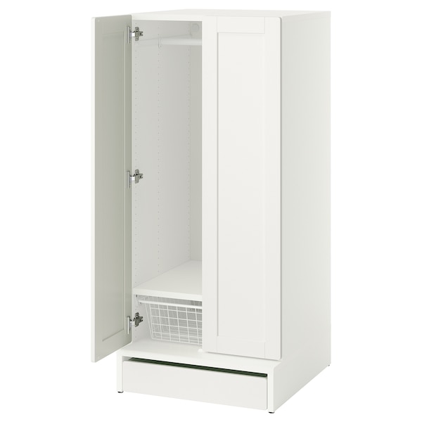 IKEA SMÅSTAD / UPPFÖRA wardrobe, with frame, 23 5/8x25 5/8x53 1/2 in White, Ikea Ireland | 4023UCWXS