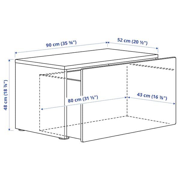 IKEA SMÅSTAD bench with toy storage, 35 3/8x20 1/2x18 7/8 in White / Blue, Ikea Ireland | 6108HCJNQ