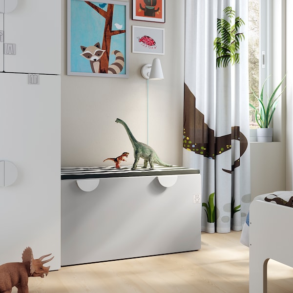 IKEA SMÅSTAD bench with toy storage, 35 3/8x20 1/2x18 7/8 in White / Gray, Ikea Ireland | 5931PAVTD