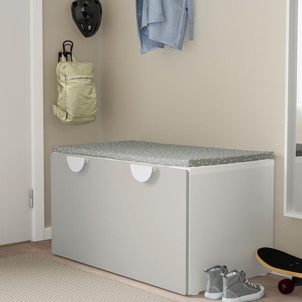 IKEA SMÅSTAD bench with toy storage, 35 3/8x20 1/2x18 7/8 in White / Gray, Ikea Ireland | 5931PAVTD