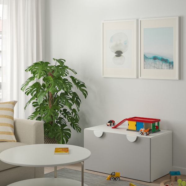 IKEA SMÅSTAD bench with toy storage, 35 3/8x20 1/2x18 7/8 in White / Gray, Ikea Ireland | 5931PAVTD