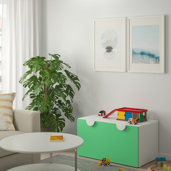 IKEA SMÅSTAD bench with toy storage, 35 3/8x20 1/2x18 7/8 in White / Green, Ikea Ireland | 3574SYBRO