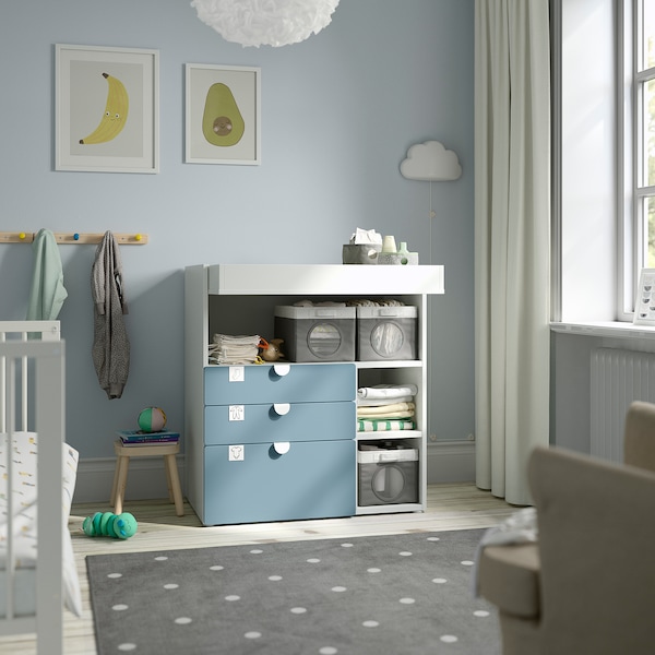 IKEA SMÅSTAD changing table, 35 3/8x31 1/2x39 3/8 in Blue, Ikea Ireland | 6420MNUAE