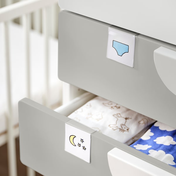 IKEA SMÅSTAD changing table, 35 3/8x31 1/2x39 3/8 in White Gray / With 3 Drawers, Ikea Ireland | 0461BYJAO