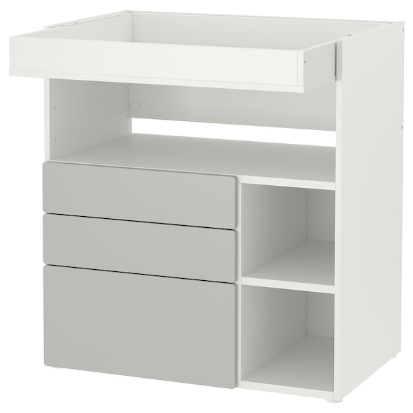 IKEA SMÅSTAD changing table, 35 3/8x31 1/2x39 3/8 in White Gray / With 3 Drawers, Ikea Ireland | 0461BYJAO