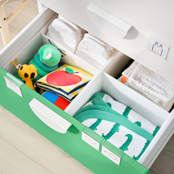 IKEA SMÅSTAD changing table, 35 3/8x31 1/2x39 3/8 in White Green / With 3 Drawers, Ikea Ireland | 8751LQUHC