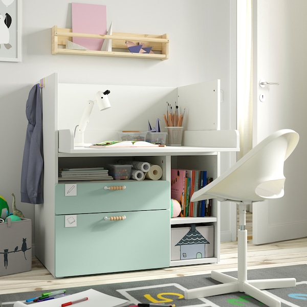 IKEA SMÅSTAD desk, 35 3/8x31 1/2x39 3/8 in Green, Ikea Ireland | 5109IGZDC