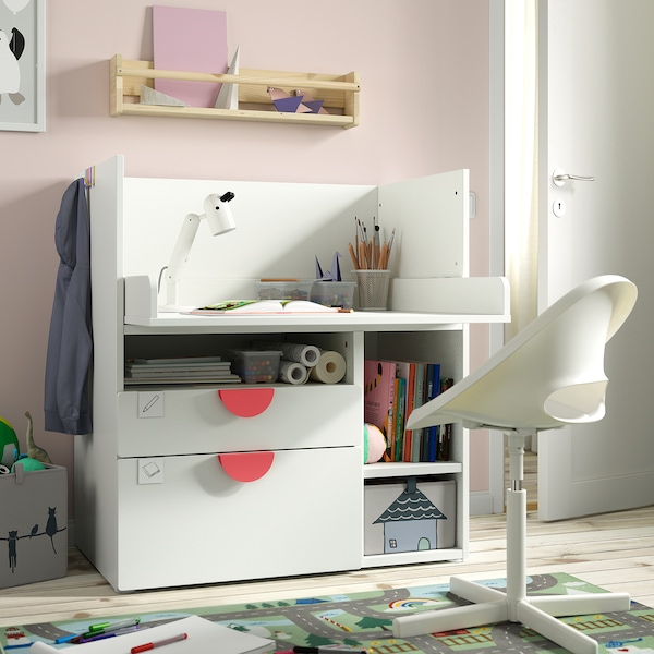 IKEA SMÅSTAD desk, with 2 drawers, 35 3/8x31 1/2x39 3/8 in White, Ikea Ireland | 2083RWBNM