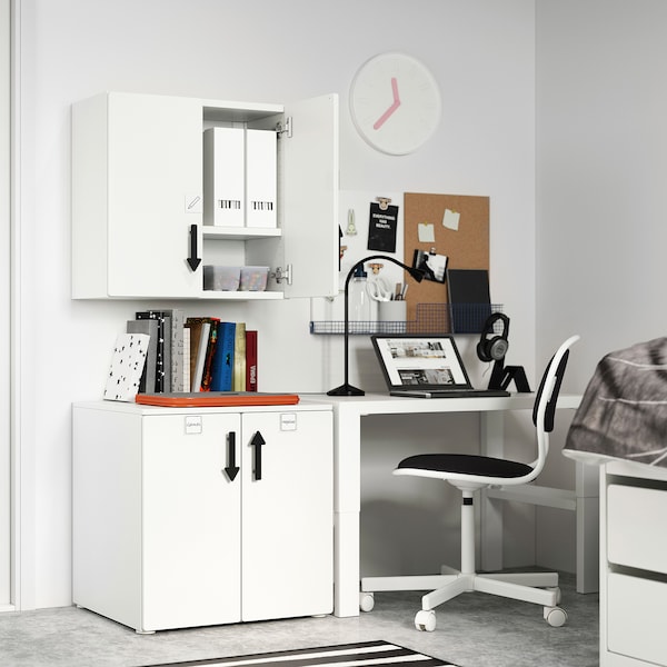 IKEA SMÅSTAD wall cabinet, 23 5/8x12 5/8x23 5/8 in White Gray / With 1 Shelf, Ikea Ireland | 1862UKVLD