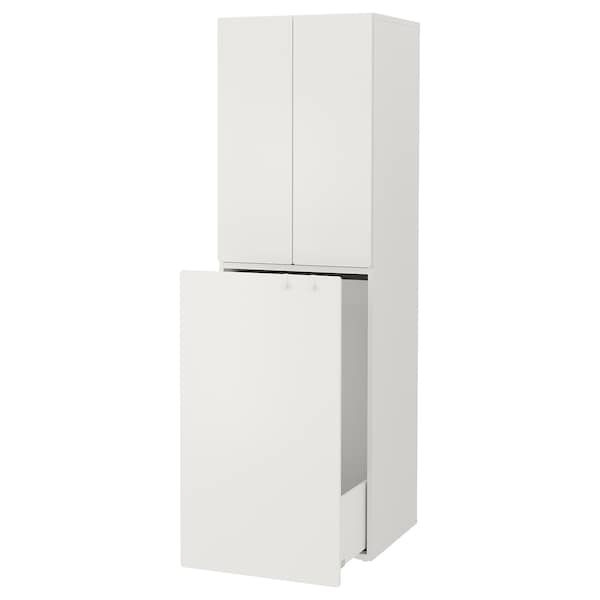IKEA SMÅSTAD wardrobe, with pull-out unit, with clothing rod, 23 5/8x22 1/2x77 1/8 in White, Ikea Ireland | 9785YVBNW