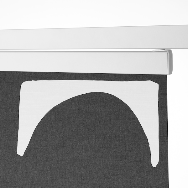 IKEA SMÅSTÄVMAL panel curtain, black/white, 24x120 in, Ikea Ireland | 7163ZVBWE
