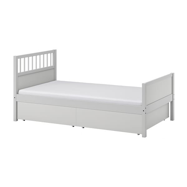 IKEA SMYGA bed frame with storage, Twin Light Gray, Ikea Ireland | 1928XJBMY
