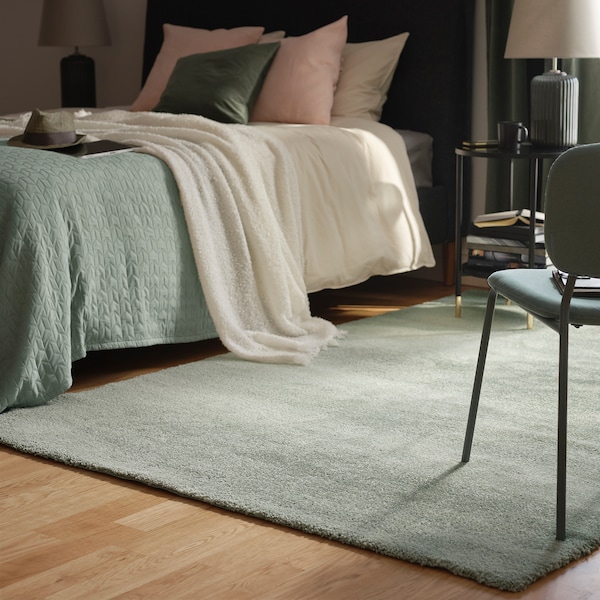 IKEA SÖNDERÖD rug, light gray-green, 5'7 inx7'10 in Light Gray Green, Ikea Ireland | 5894AWORY