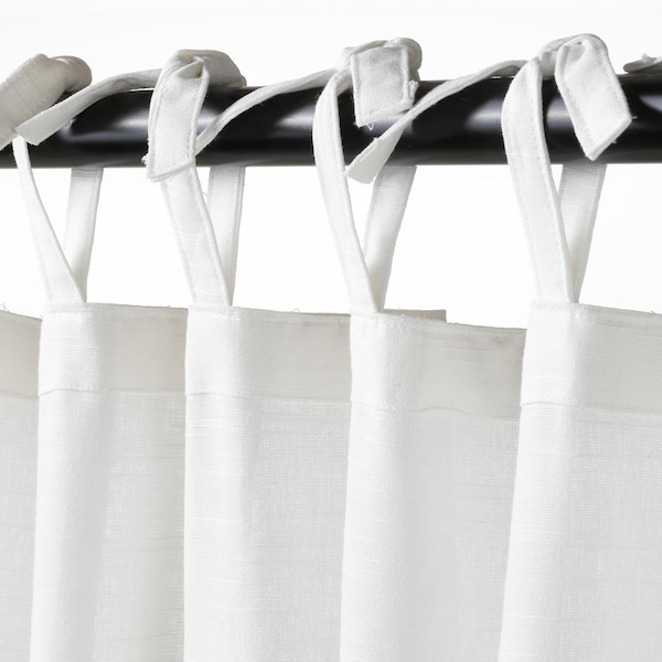 IKEA SÅNGLÄRKA Curtains with tie-backs, 1 pair, butterfly, white blue, 47x98 in, Ikea Ireland | 1746WBLYX