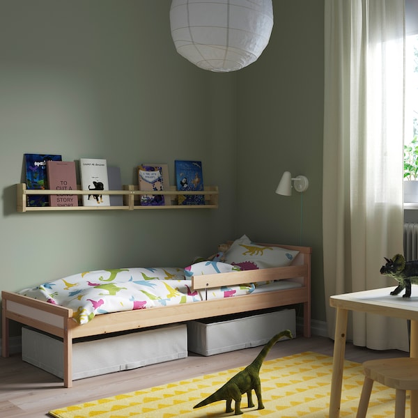 IKEA SNIGLAR bed frame with slatted bed base, 27 1/2x63 in Beech, Ikea Ireland | 9218NGZHI