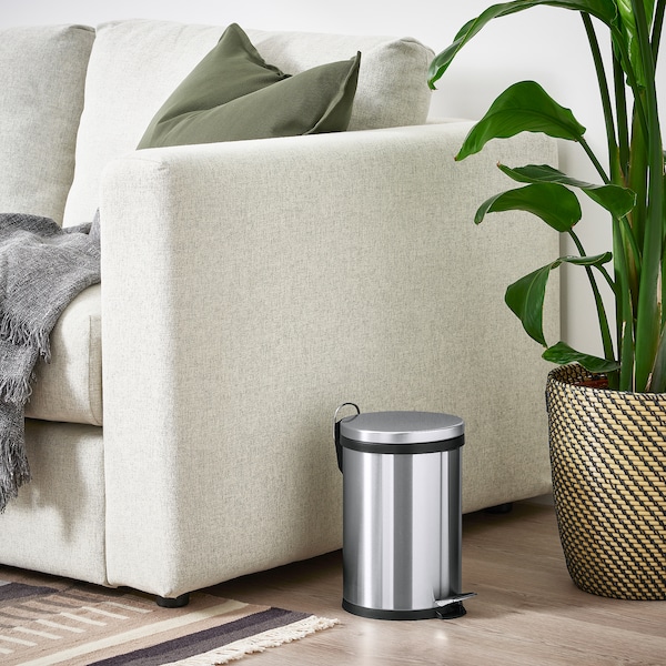 IKEA SNÖRPA pedal bin, stainless steel, 1 gallon, Ikea Ireland | 3127EZTVI