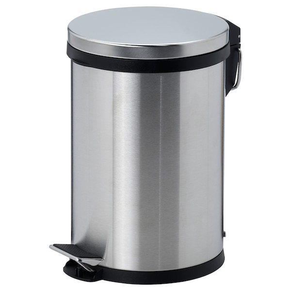 IKEA SNÖRPA pedal bin, stainless steel, 3 gallon, Ikea Ireland | 7420XMPIZ