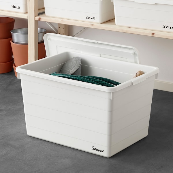 IKEA SOCKERBIT box with lid, white, 15x20x11 ¾ in, Ikea Ireland | 3217FVZXW