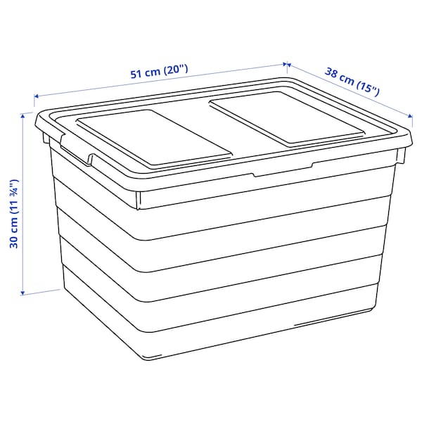 IKEA SOCKERBIT box with lid, white, 15x20x11 ¾ in, Ikea Ireland | 3217FVZXW