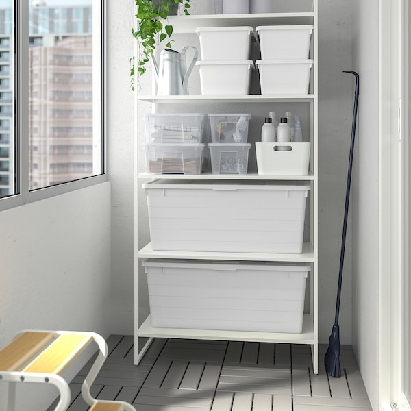 IKEA SOCKERBIT storage box with lid, 15x30x11 ¾ in White, Ikea Ireland | 1908KABSF