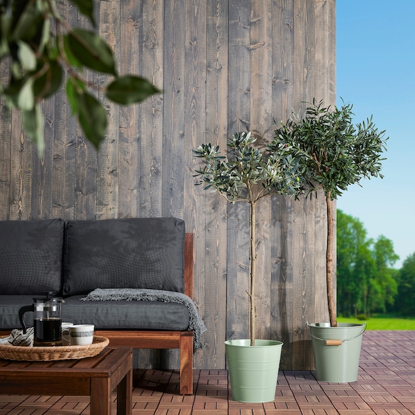 IKEA SOCKER plant pot, indoor/outdoor, 9 ½ in Light Green, Ikea Ireland | 0254MLKOP
