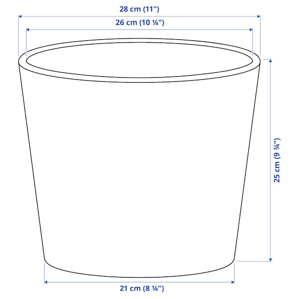 IKEA SOJABÖNA plant pot, white, 9 ½ in, Ikea Ireland | 4736QEOIR