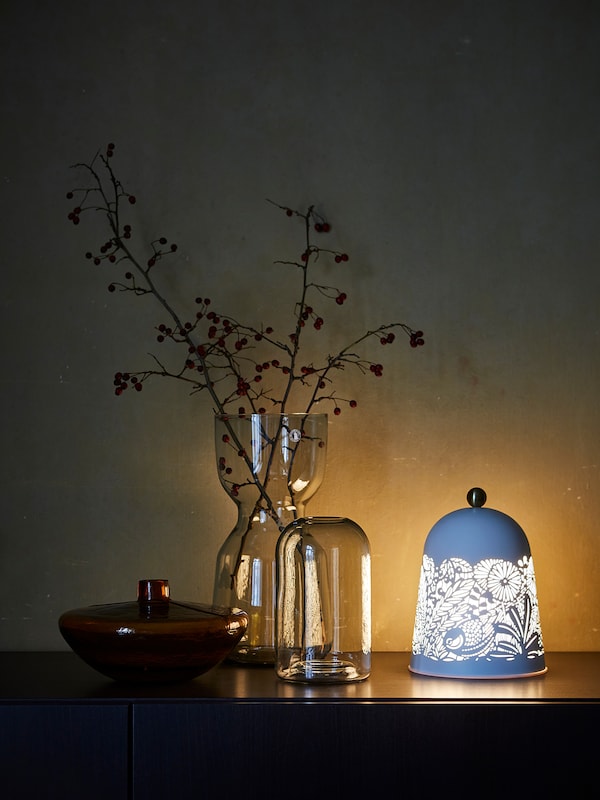 IKEA SOLSKUR LED table lamp, white/brass color, Ikea Ireland | 5734AUHRG