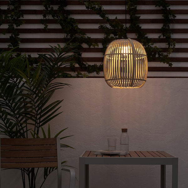 IKEA SOLVINDEN LED pendant lamp, outdoor/oval, 14 5/8 in, Ikea Ireland | 8926AQWHB