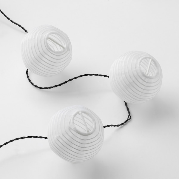 IKEA SOLVINDEN LED string light with 12 lights Outdoor / Battery Operated White, Ikea Ireland | 6278FPBQT