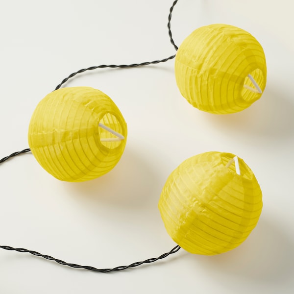 IKEA SOLVINDEN LED string light with 12 lights Outdoor / Battery Operated Yellow, Ikea Ireland | 2159VZXKA