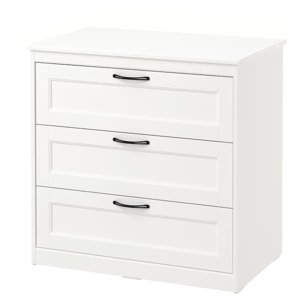 IKEA SONGESAND 3-drawer chest White, Ikea Ireland | 3254LFUWN